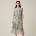 Summer casual music theme splicing fashion design dress a287 - front