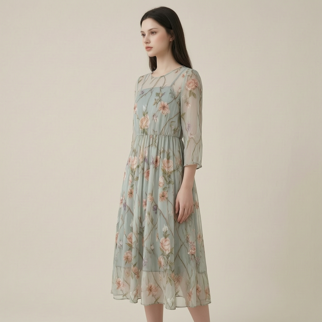 Summer casual music theme splicing fashion design dress a287 - left45