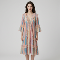 Summer Holiday Ruffle Lace Contrast Kimono a686 - front